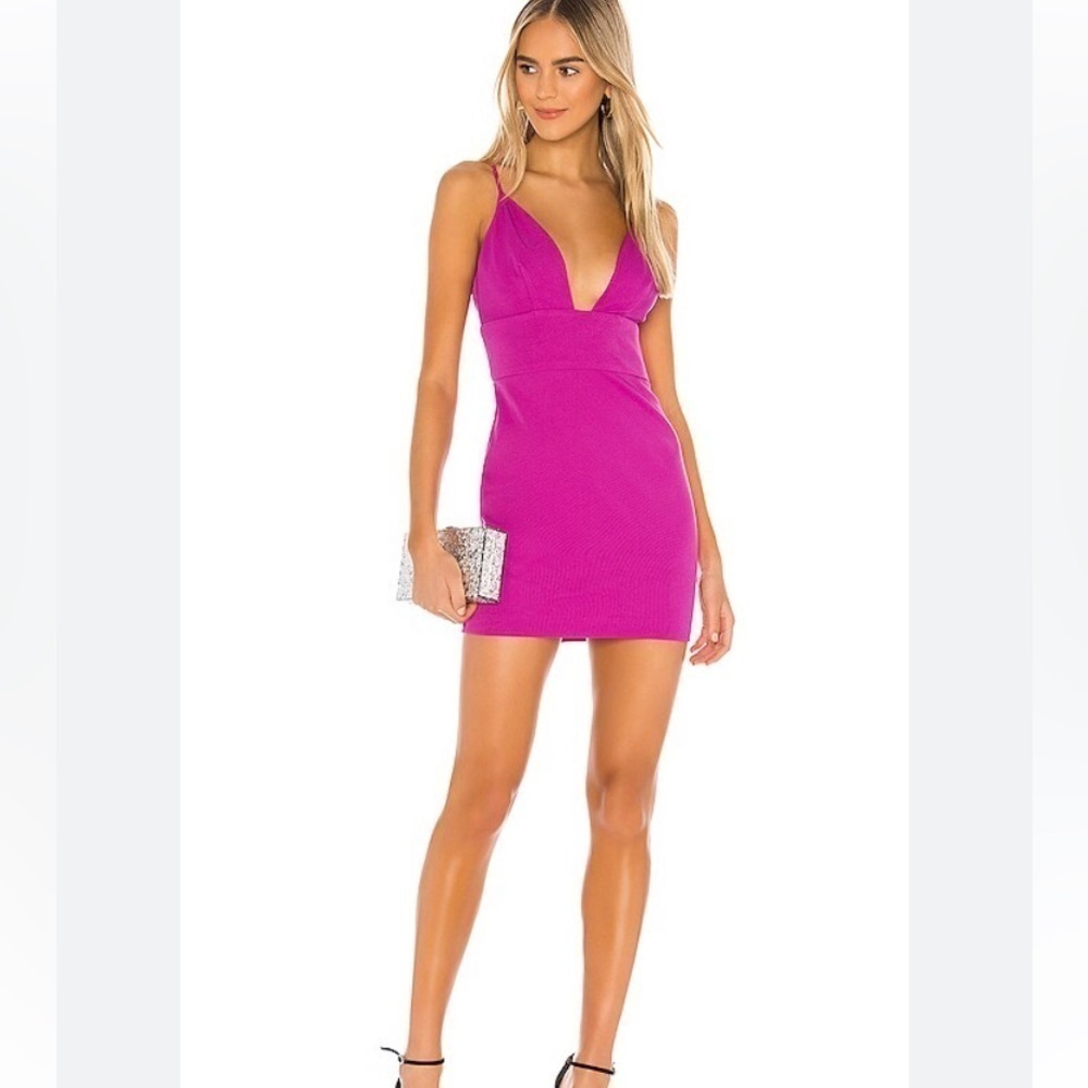 Lovers and Friends Preston Mini Dress in Electric Purple XS NWT